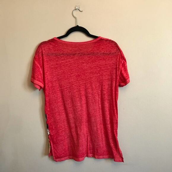 Disney S Minnie Mouse top lightweight red white casual sheer - Picture 4 of 6